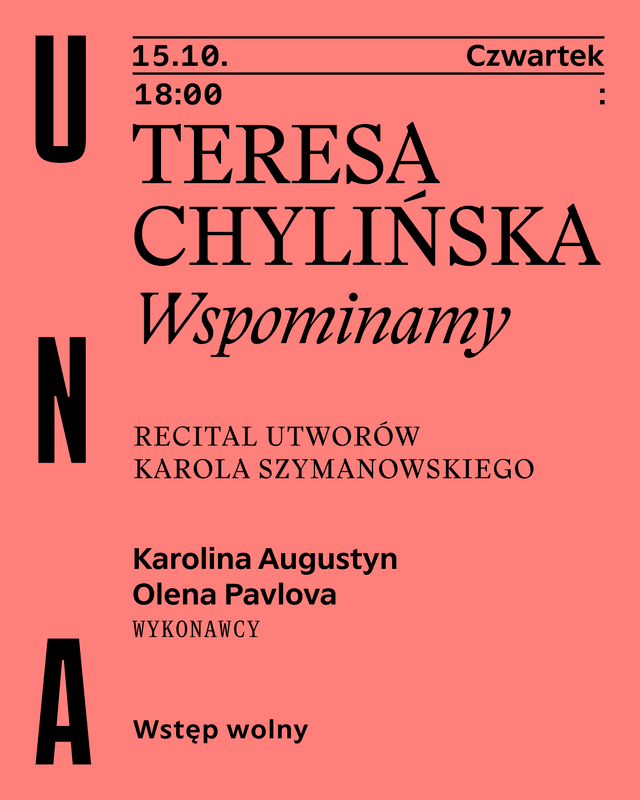 Event poster: Teresa Chylińska. Wspominamy