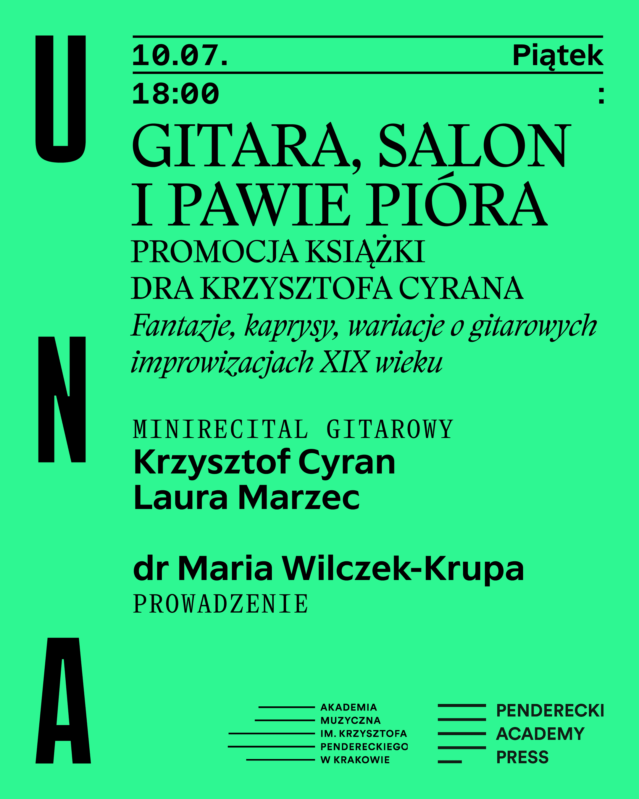 Plakat wydarzenia: Gitara, salon i pawie pióra
