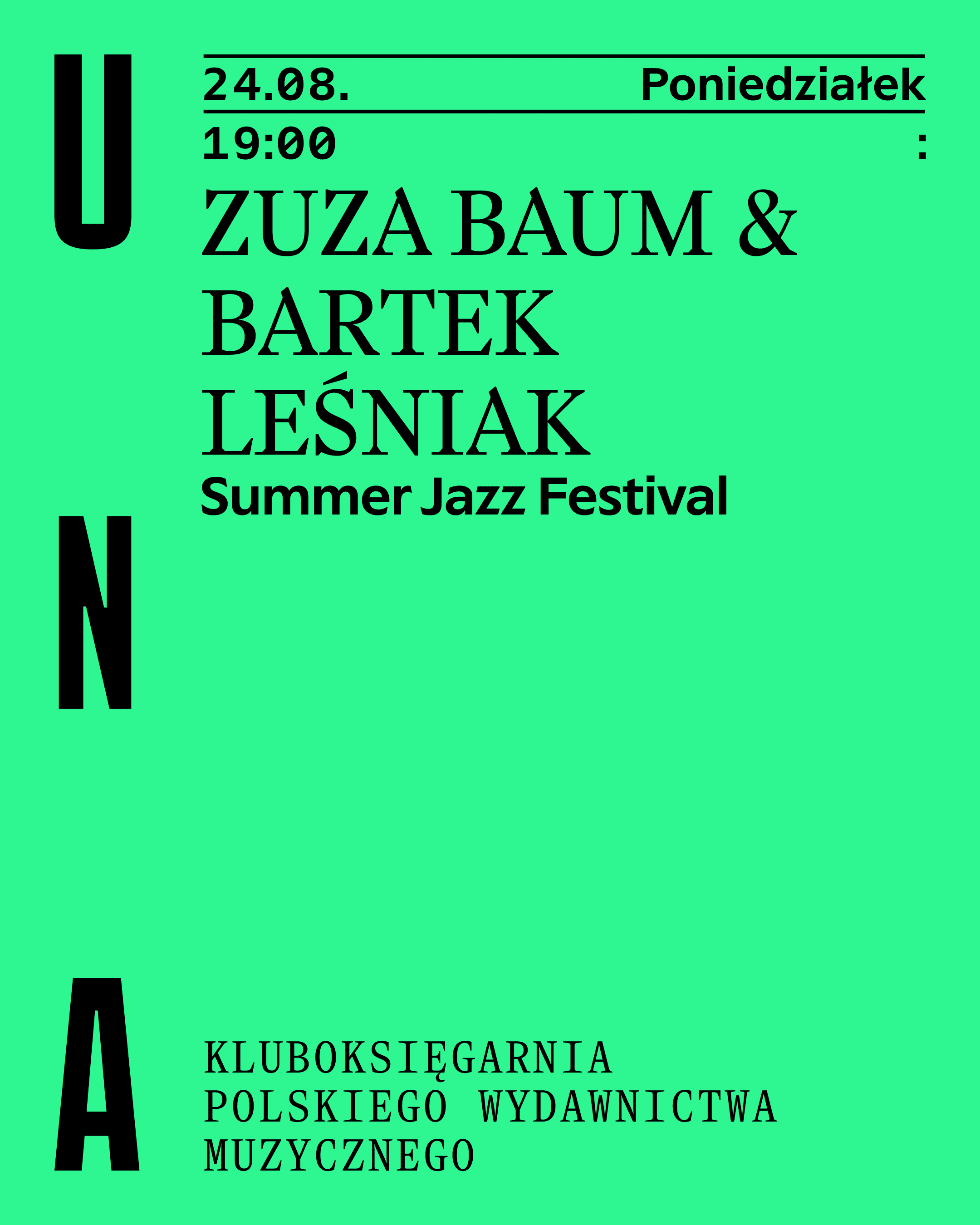 Plakat wydarzenia: Zuza Baum & Bartek Leśniak