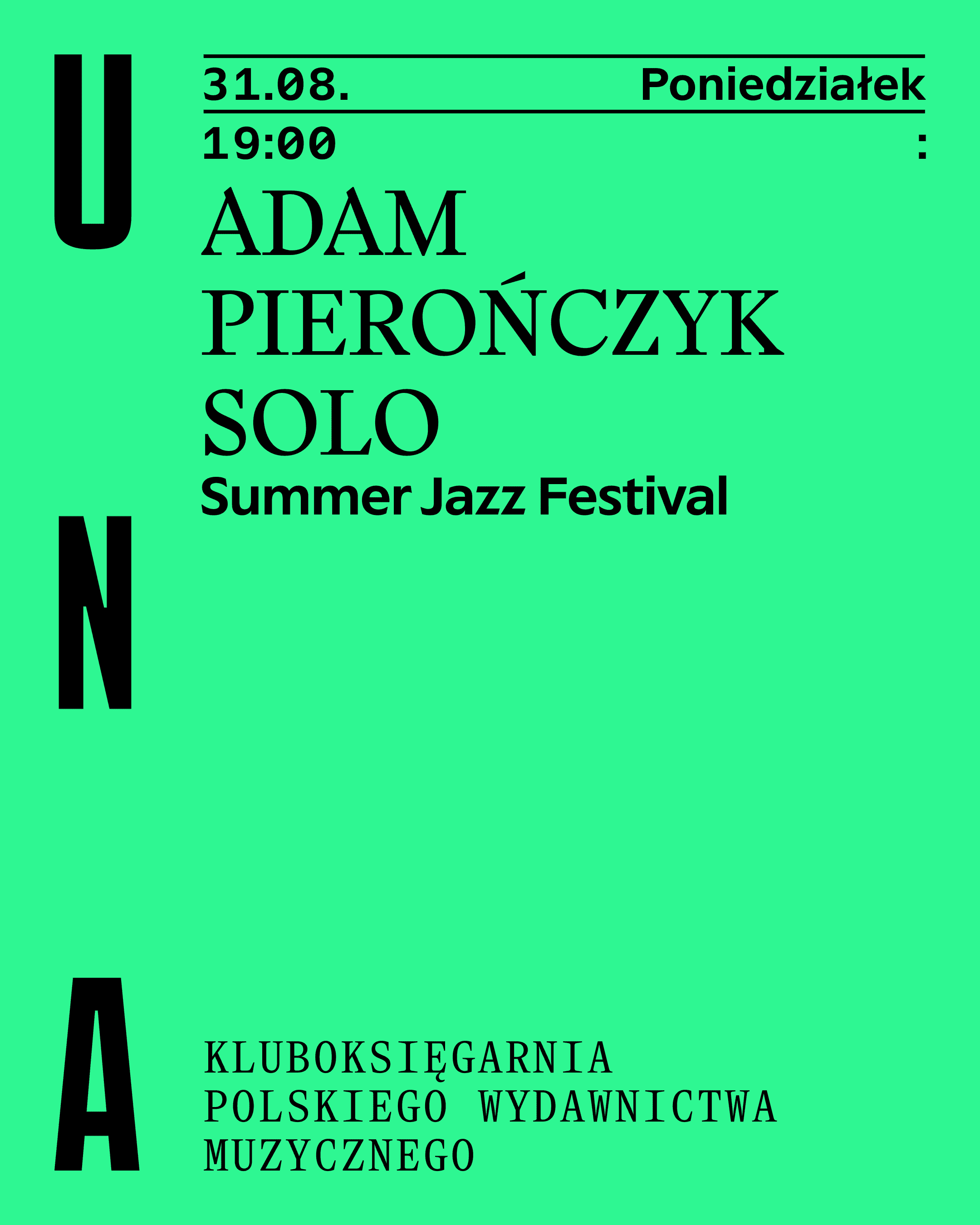 Plakat wydarzenia: Adam Pierończyk Solo